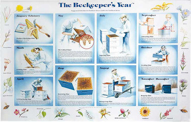 The Beekeeper's Year Poster,BM340, Mann Lake Ltd.