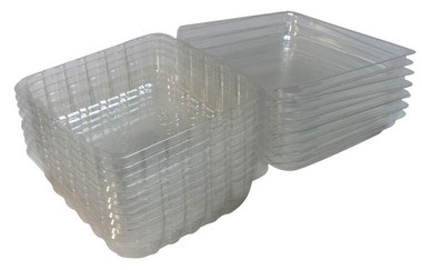 Clear Plastic Clamshell Boxes 4 1/2" x 4 1/4" x 1 1/2",Z116, Mann Lake Ltd.